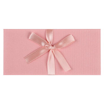 Конверт подарочный ДЛЯ ДЕНЕГ, с бантом, 172х83, розовый
