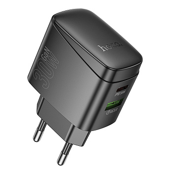 hoco. Зарядное устройство модель CS61A, USB+C 30W, цвет: черный