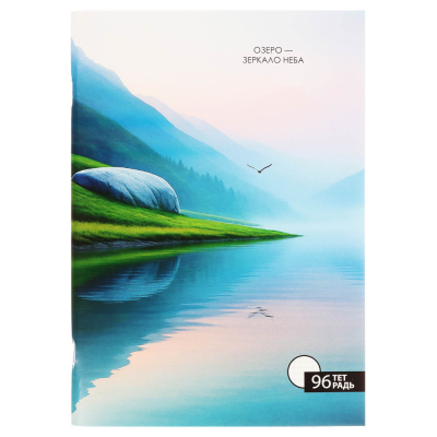 Тетрадь 96л. ClipStudio А4, в клетку, БЕЛЫЕ ЛИСТЫ, обложка картон, скрепка, 4 диз