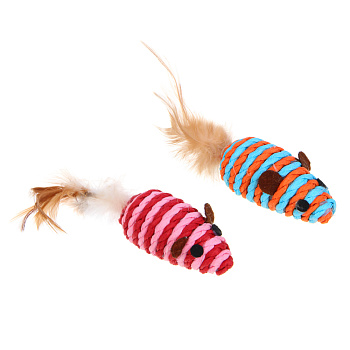 VETTA Игрушка для домашних животных, набор 2 шт, пластмасса, мышки