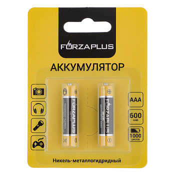 FORZA Аккумулятор Ni-Mh 600mAh AAА 2шт в блистере 1,2В