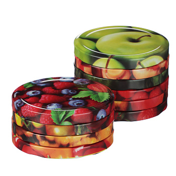 Набор крышек металлических для консервирования Твист-офф, 10шт, D-100мм, литография