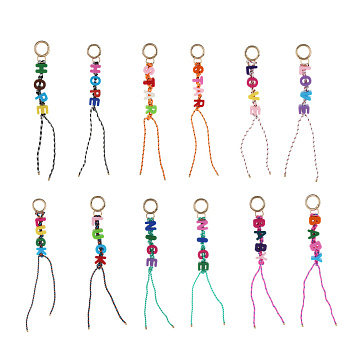 Подвеска брелок паракорд и бусины тм ЮL Wish, нейлон, пластик, 21,5 см, 6 дизайнов