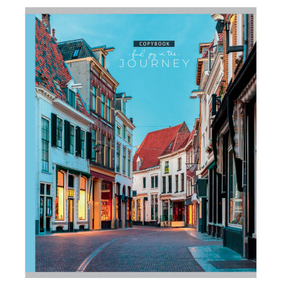 Тетрадь 48 л., А5, в клетку, БЕЛЫЕ ЛИСТЫ, обложка картон, скрепка, ВД-лак