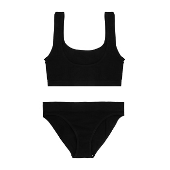 GALANTE Комплект:топ на широких лямках и трусы, р.42-44, 90%полиамид, 10%спандекс, черный, НБ25-18
