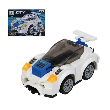 ИГРОЛЕНД Конструктор "Гоночные машинки-2", 117-123 дет., 21х4,3х15,5 см, ABS, 4 вида