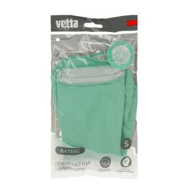 Перчатки с ароматом алоэ тм VETTA, суперпрочные, латекс, размер S