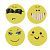 Набор ластиков 4 штуки, в форме смайлов, 2,5см, ТПР, микс дизайнов