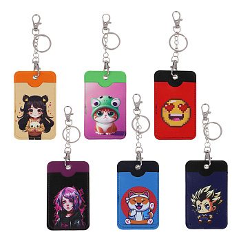 Чехол для пропуска тм ЮL двусторонний с кольцом и карабином, ПВХ, металл, 11х6,7см, 6 дизайнов