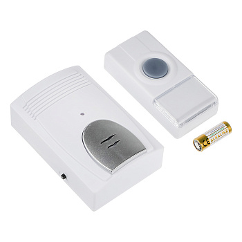 Звонок беспроводной дверной BY, 32 мелодий, 1x23A, 2xAA, с водонепроницаемой кнопкой