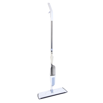 Швабра с распылителем и смен. насадкой тм VETTA, ручка 118см нерж.cталь, насадка микрофибра 41x12см