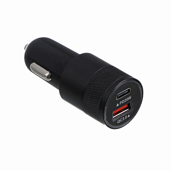 ЕРМАК Устройство зарядное автомобильное, 1xTYPE-C, 1xUSB, 3.1 A, 12/24В, металл