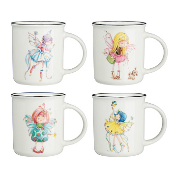 MILLIMI Кружка Принцессы, 310мл, фарфор, 4 дизайна