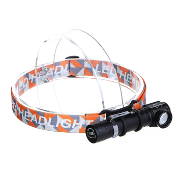 ЕРМАК Фонарь налобный,металл,с клипсой,T6 LED,4 режима,1200мАч,120х26 мм,с USB штекером,фокусировка