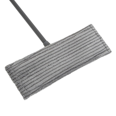 Швабра со сменной насадкой тм VETTA Премиум Грей, телеск. ручка 83-126см, микрофибра 44x15см