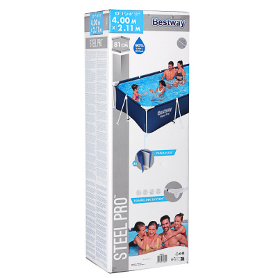 BESTWAY Прямоугольный бассейн, 400х211х81см, 5700 л, 56405