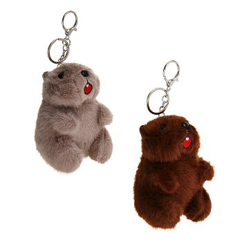 ИГРОЛЕНД Игрушка мягкая "Орущий суслик" с подвесом, 12 см, звук, 3xLR44, полиэстер, 2 дизайна