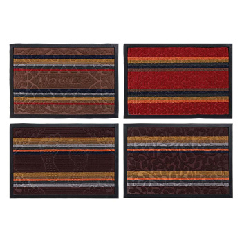 Коврик придверный яркая полоска тм VETTA, 40x60см, ворсовый с резиновой каймой, 4 диз.