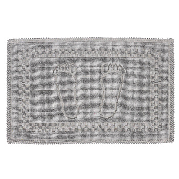 Коврик петельный, хлопок, 60x40см, одинарный, серый