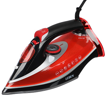 LEBEN Утюг с отпаривателем 3000 Вт, подошва - керамическое покрытие