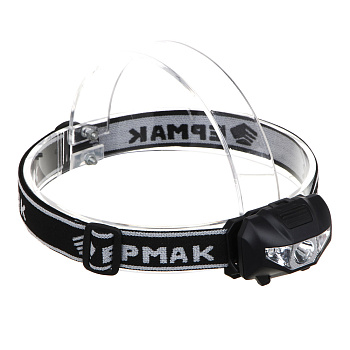 Фонарь налобный тм ЕРМАК, 2 LED+COB, 3 режима, 3хААА, 6х4,6х3,5см, красный свет