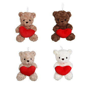 Сувенир мягкий тм LADECOR "Мишка с сердцем", 20 см, плюш, 4 цвета