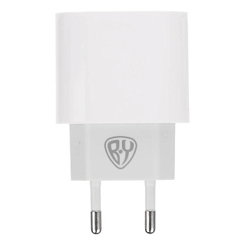 Сетевое зарядное устройство BY Pure 20Вт, USB-C PD, 110-220В, 50/60 Гц, пластик, белый