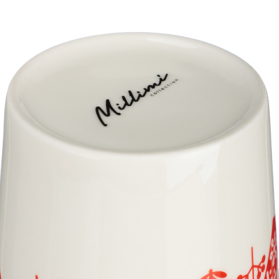 MILLIMI Кружка для кофе с силиконовой крышкой 450мл, фарфор, 2 дизайна