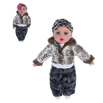 ИГРОЛЕНД Пупс мягкое тело, звук, 45 см, пластик, полиэстер, 3хAG13, 4 диз.