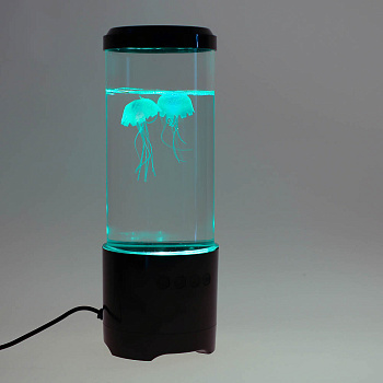 BY Светильник-ночник Медузы, 0.6W, USB/3*AA, D10x28 см, 8 режимов, пластик, черный