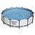BESTWAY Бассейн каркасный, фильтр-насос, лестница, чехол, Fe 47%, PVC 44%, 427х107см, 56950