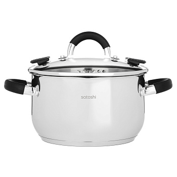 SATOSHI Арбон Кастрюля 20х11,5см, 3,4л, со стекл. крышкой, индукция