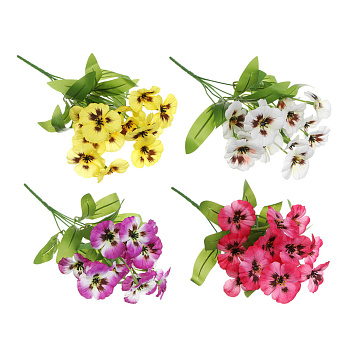 Букет искусственных цветов тм LADECOR фиалки 31 см