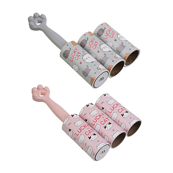 Ролик для чистки одежды с кошачьей лапкой + 2 сменных блока, 40 листов, пластик