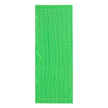 ЕРМАК Набор светоотражающих наклеек, 8 штук, 21*0,9 см, зеленый