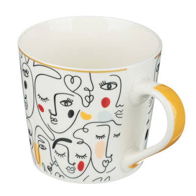 Кружка тм MILLIMI Авангард, 400мл, фарфор, 4 дизайна