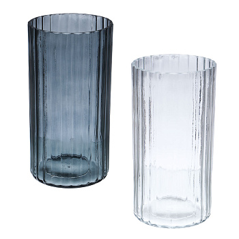 Ваза стеклянная, 10x10x20 см, 2 дизайна