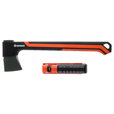 ЕРМАК Набор: топор 950г с фиберглассовой двухкомпонентной ручкой + точилка для топоров и ножей