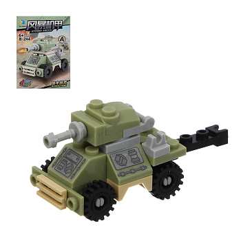 ИГРОЛЕНД Конструктор "Военная техника" 8 в 1, 8х3,5х11 см, ABS, 6 видов