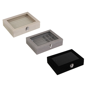 Шкатулка для украшений, 20x15x5 см, ПВХ, 3 цвета