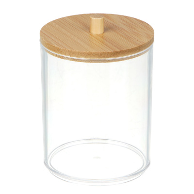 Органайзер косметический с бамбуковой крышкой тм ЮНИLOOK, PS, бамбук 9,5x7см, ВЗ24-24