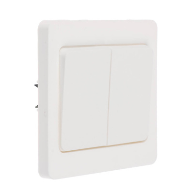 Выключатель двухклавишный скрытой установки Intro Style, 10А-250В, IP20, СУ,7-104-01, белый