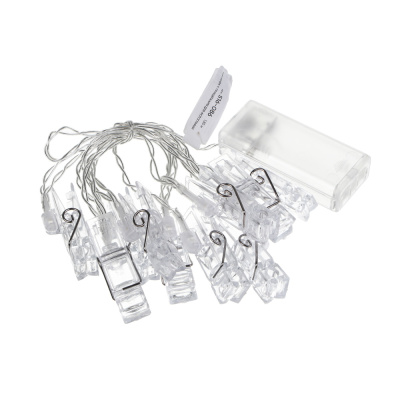 Гирлянда с прищепками для фотографий, 1,85 м, 2xAA