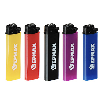 Зажигалка кремниевая тм ЕРМАК, 8х2,2х1см, 5 цветов