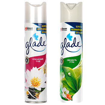 Освежитель воздуха GLADE Японский сад/Свежесть утра, аэрозоль, 250мл