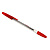 Ручка шариковая Clipstudio красная, с прозрачным корпусом, наконечник 0,7 мм