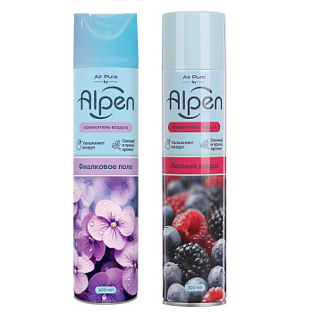 Освежитель воздуха Alpen Фиалковое поле/Лесные ягоды, ж/б, 300мл