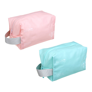 Косметичка водонепроницаемая с боковой ручкой тм ЮL, ПВХ, 22х11х12см, 2 цвета