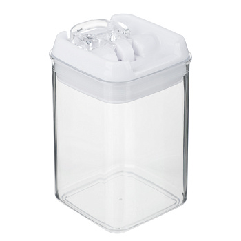 Банка для сыпучих продуктов, тм VETTA, Миндаль, 450мл квадратная, пластик