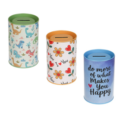 Копилка металлическая, 11,5x7,4 см, 3 дизайна